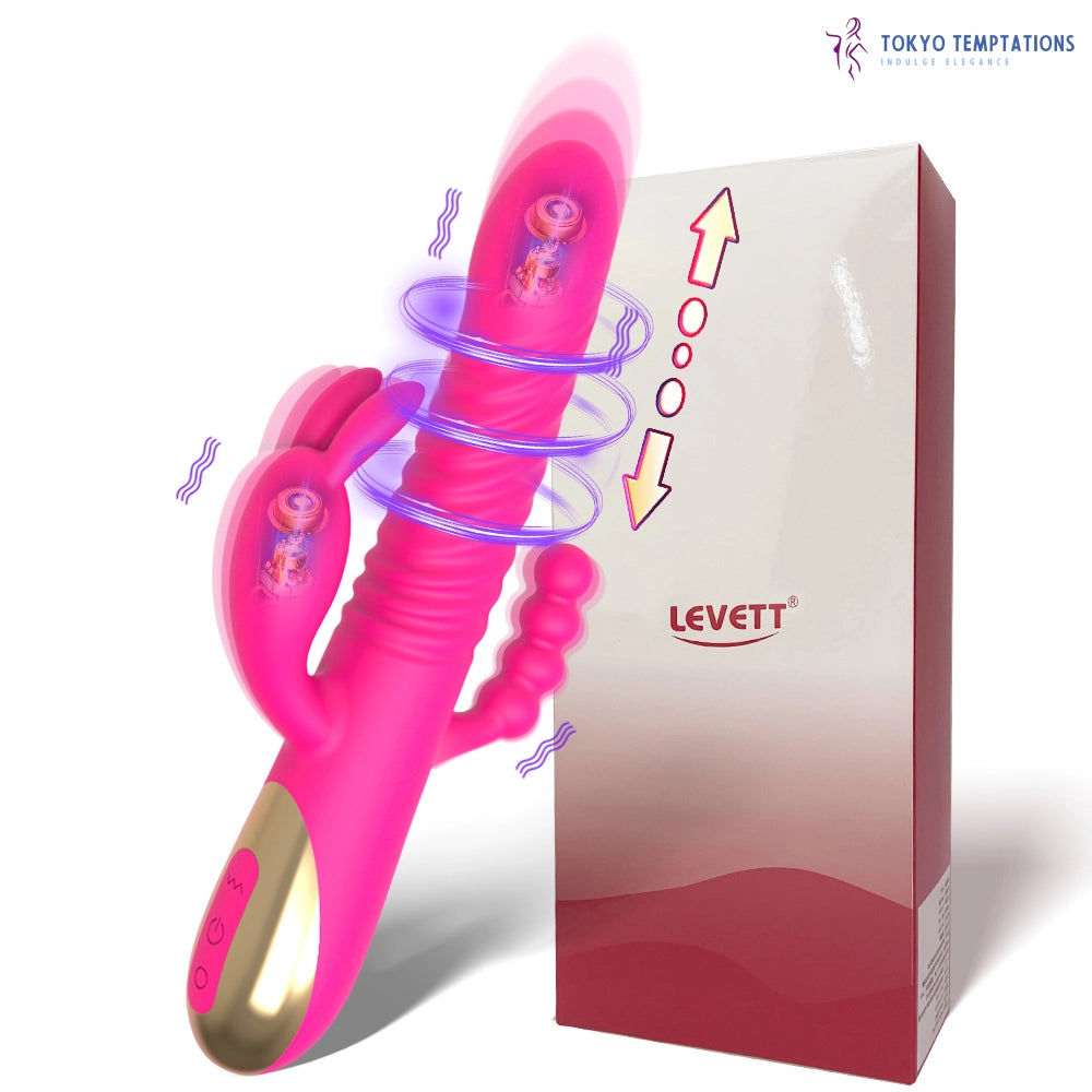 Telescopic Rabbit Vibrator G Spot Stimulator Pink