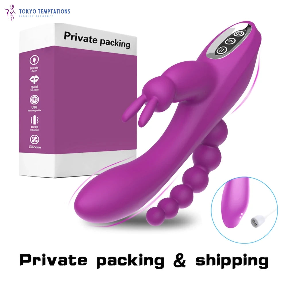 Powerful Clitoris Dildo Vibrator 7 Patterns G-spot Massager Red