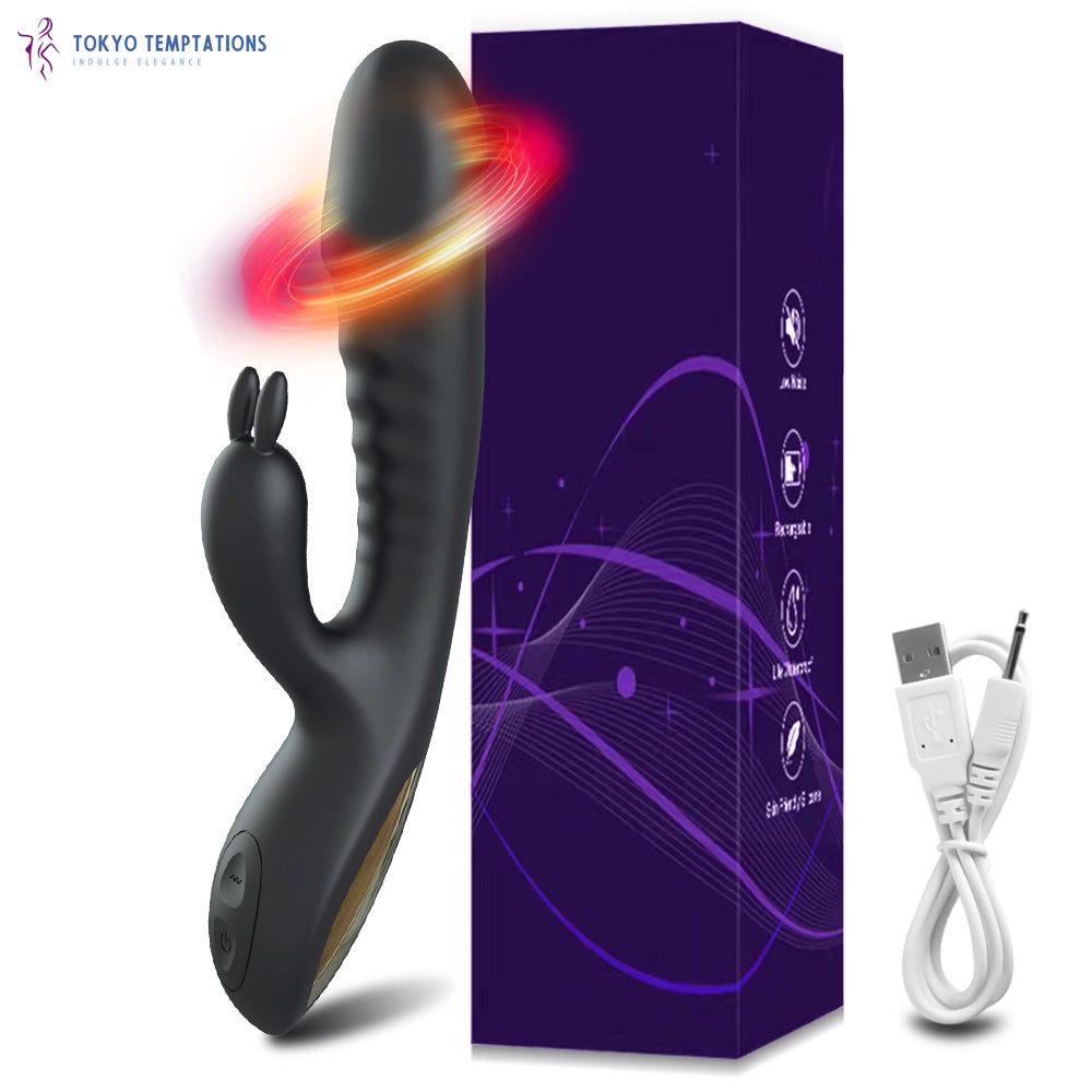 Powerful Rabbit Vibrator G Spot Stimulator Black