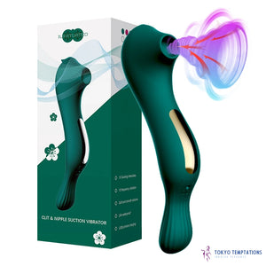 Clit Sucker Vagina Vibrator Nipple Massager for Women Green