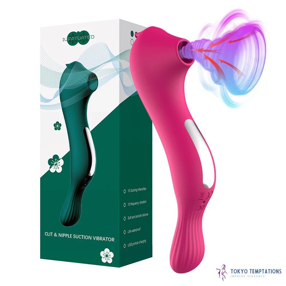 Clit Sucker Vagina Vibrator Nipple Massager for Women Green