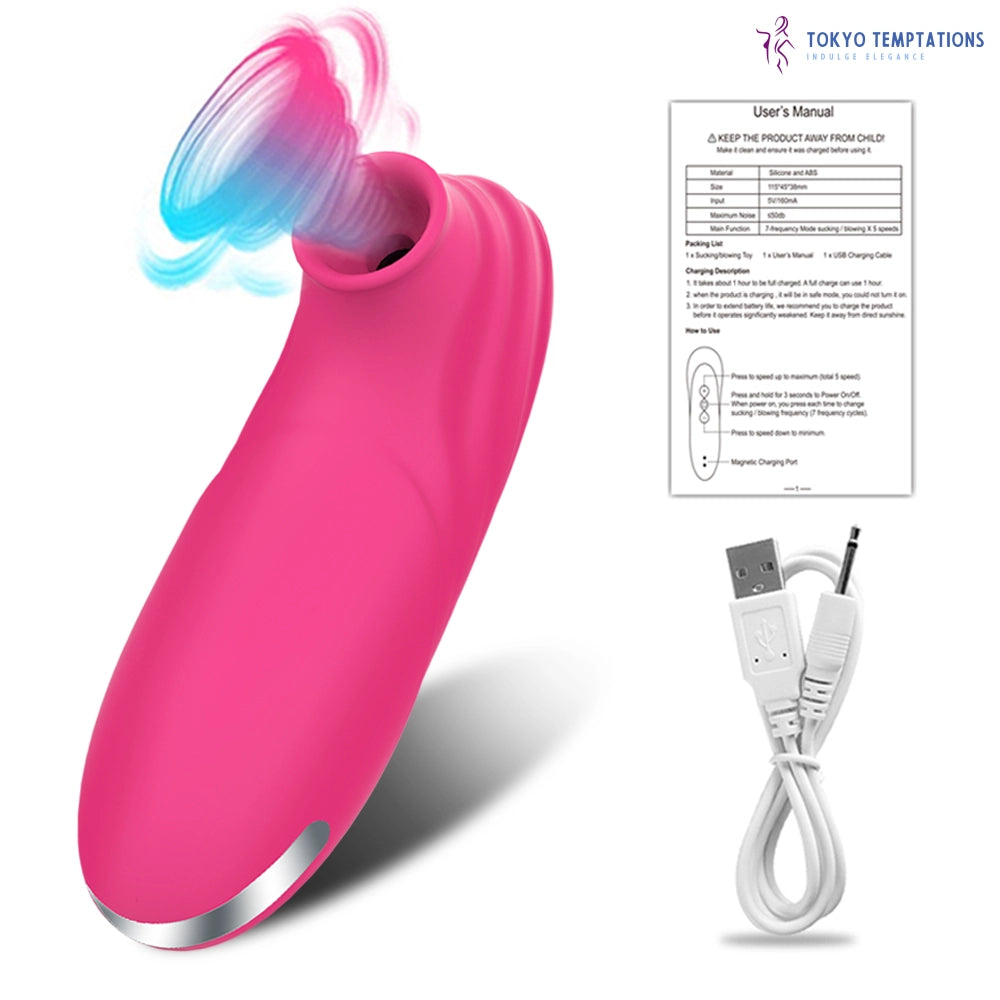 Powerful Clit Sucker Vibrator for Women 6 Suction 8 Vibration Modes Purple