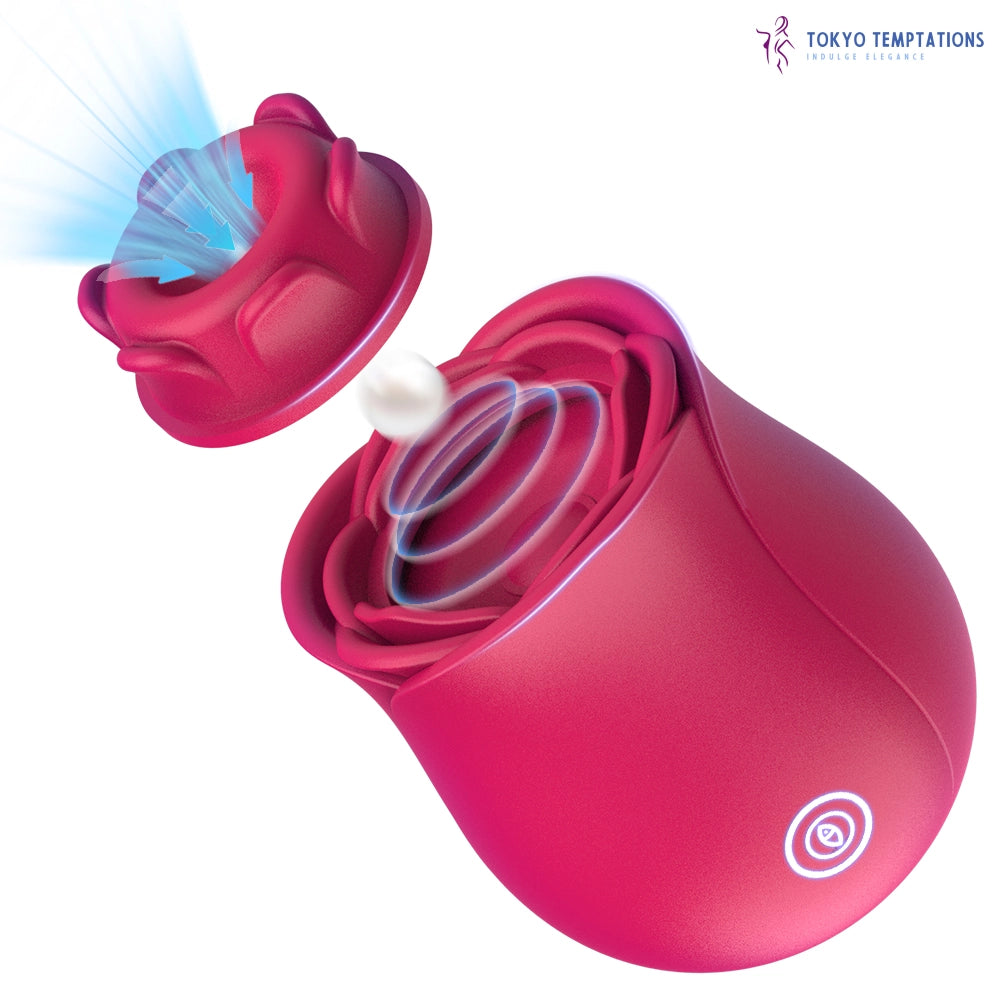 Dual-Head Rose Vibrator Red