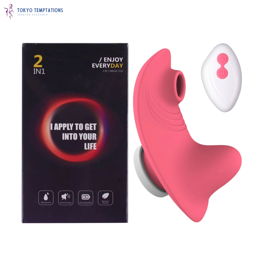 Mini Clitoris Sucker Vibrator Remote Control With Sexy Panties Pink