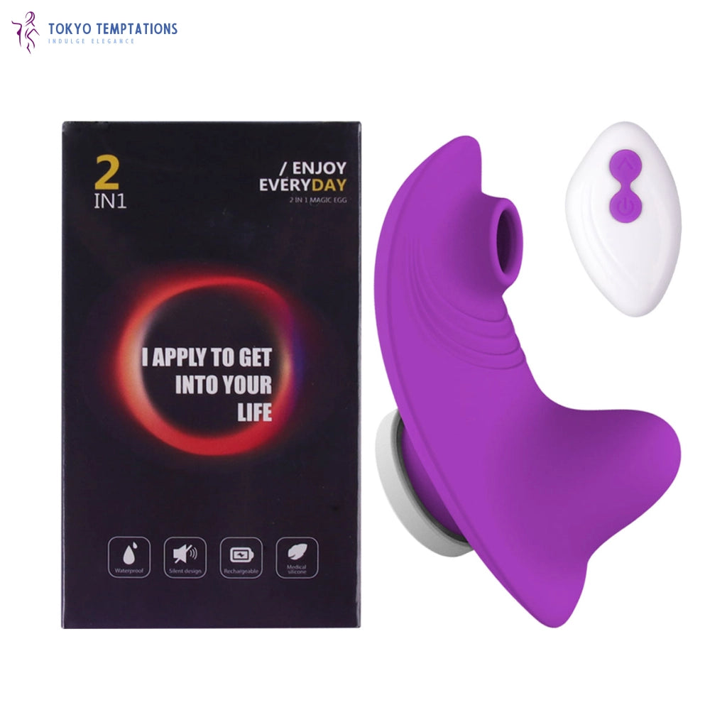 Mini Clitoris Sucker Vibrator Remote Control With Sexy Panties Pink