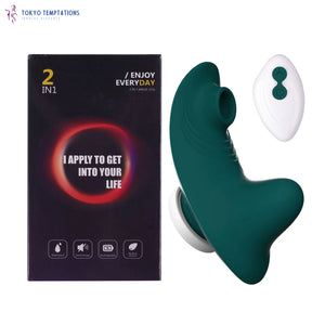 Mini Clitoris Sucker Vibrator Remote Control With Sexy Panties Green