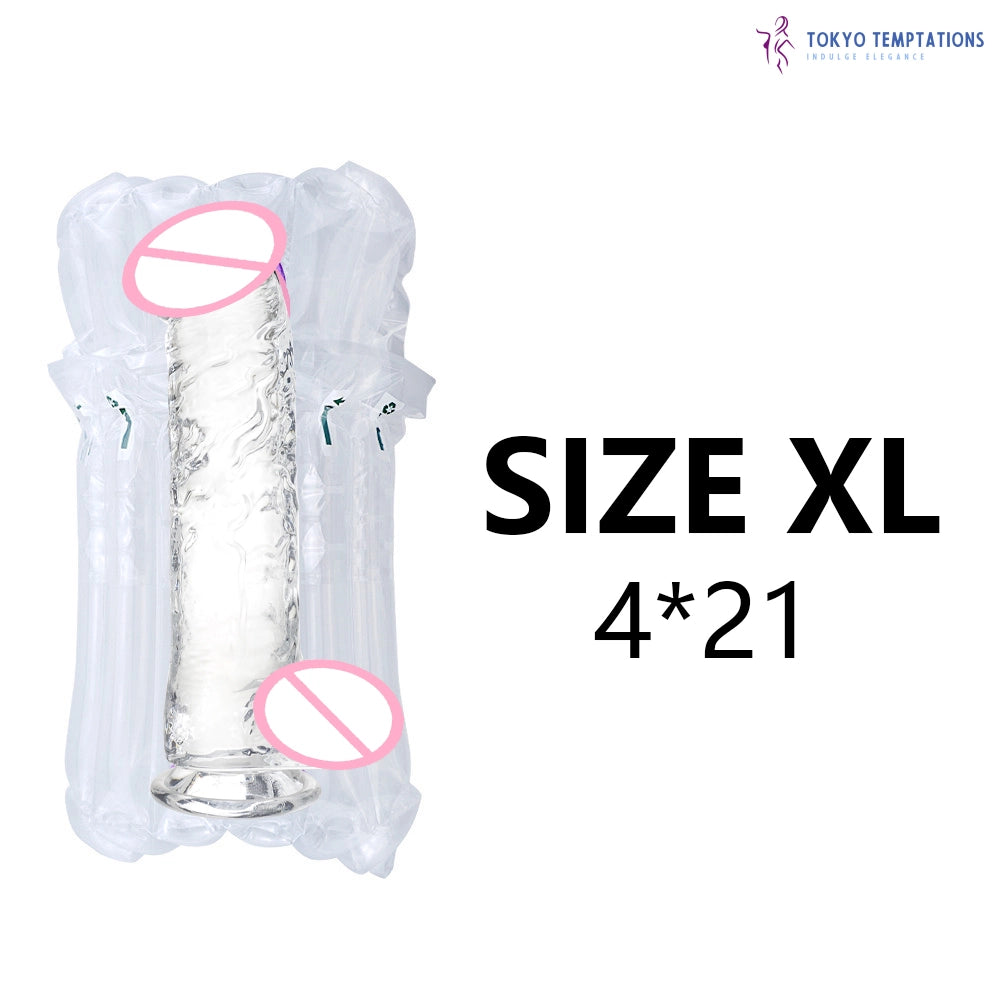 Realistic Soft Silicone Dildo with Strong Suction Cup length 21cm