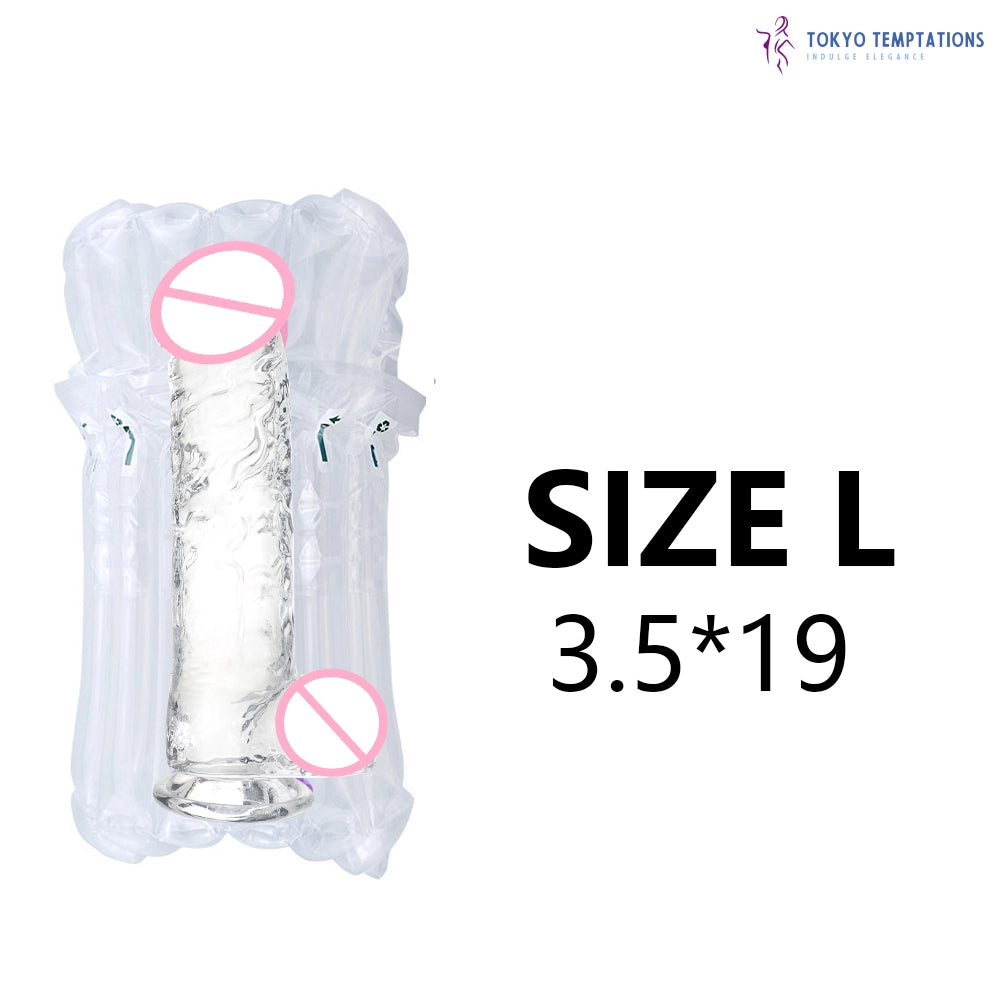 Realistic Soft Silicone Dildo with Strong Suction Cup length 19cm