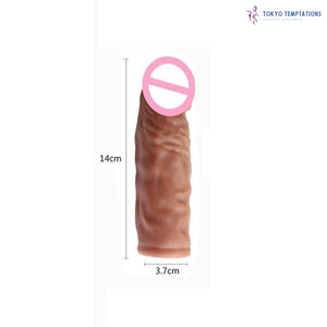 Realistic Penis Extension Silicone Sleeve length 14cm