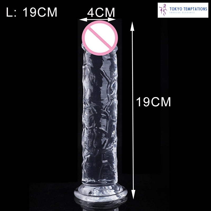 Realistic Jelly Dildo Suction Cup Masturbator L