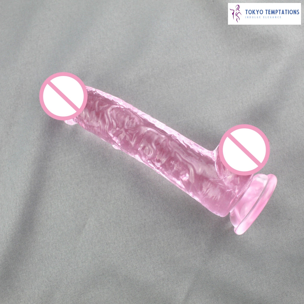 Flexible Realistic Suction Cup Dildo Pink