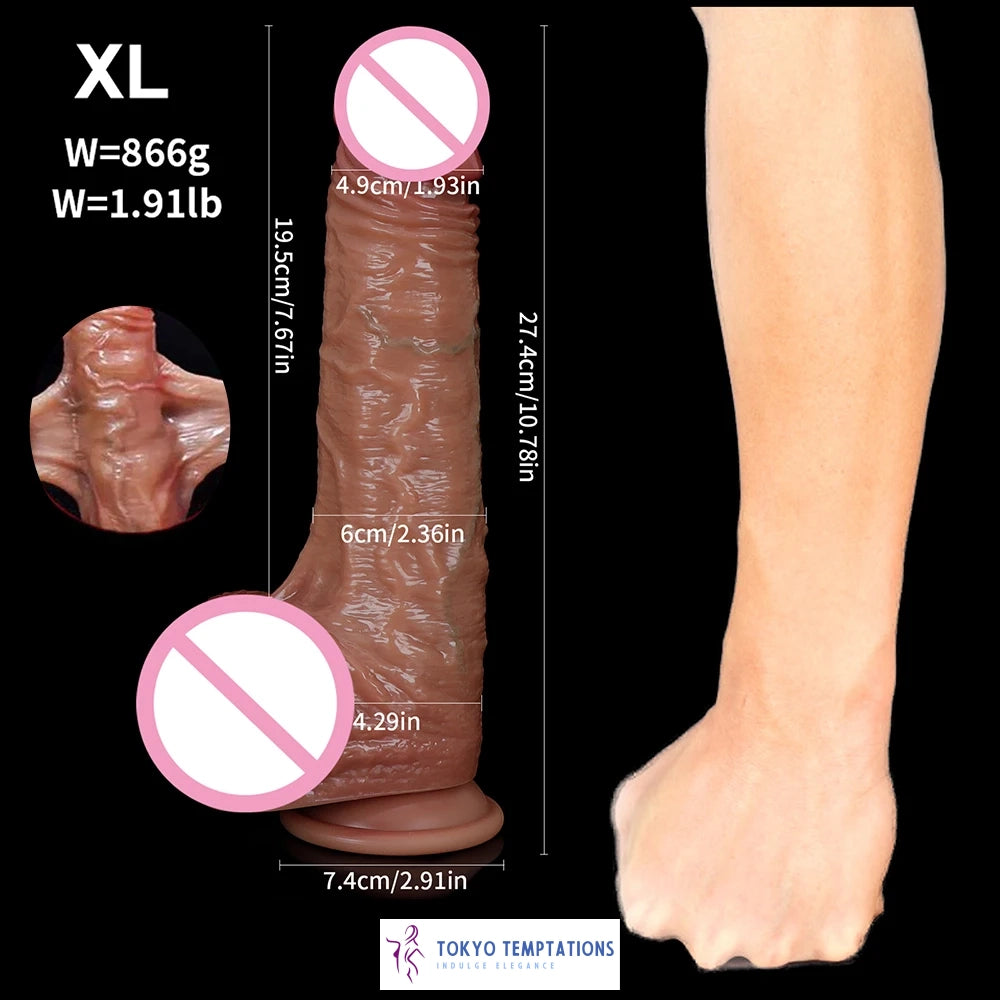 Realistic Skin Strap-On Dildo length 19.5cm