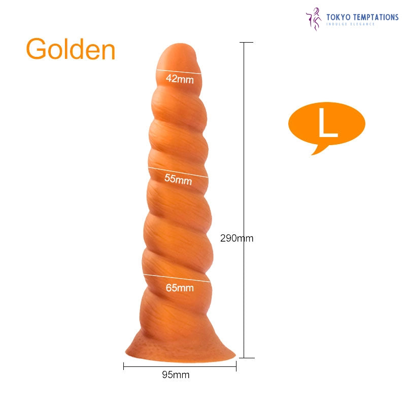 Premium Silicone Anal Plug Dildo with Suction Cup L