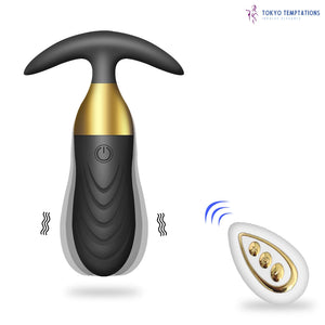 Remote Control Anal Plug Vibrator Black