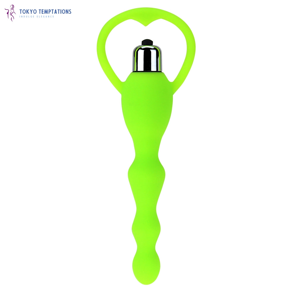 Silicone Prostate Massager Vibrating Plug Green