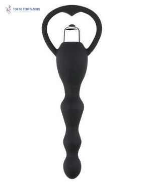 Silicone Prostate Massager Vibrating Plug Black