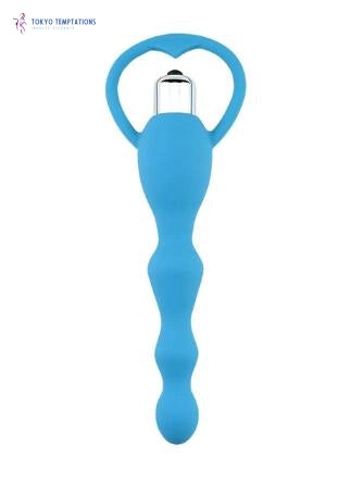 Silicone Prostate Massager Vibrating Plug Blue