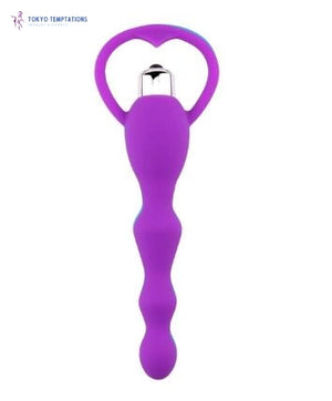 Silicone Prostate Massager Vibrating Plug Purple