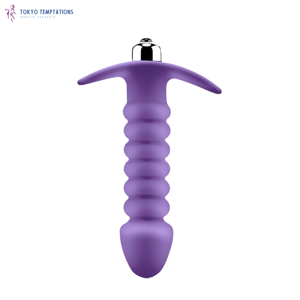 Vibrating Anal Plug Butt Plug with Vibration Purple