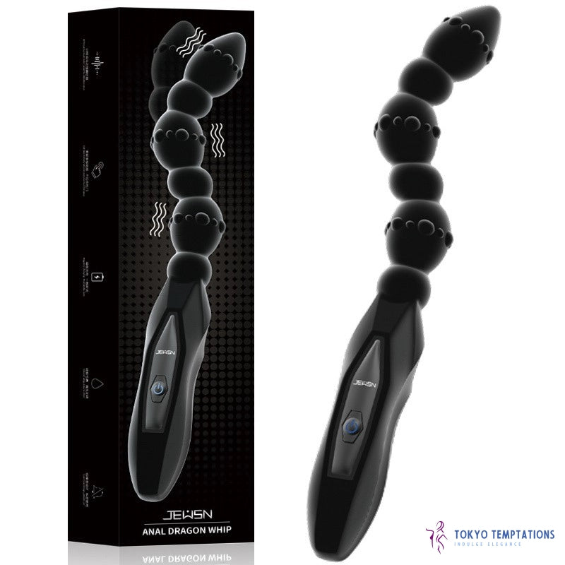 JEUSN Silicone Anal Butt Plug G-spot Vibrator Black