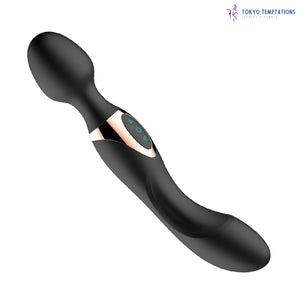 USB Charg10 Speeds Dual Motors Body Wand Massager Black