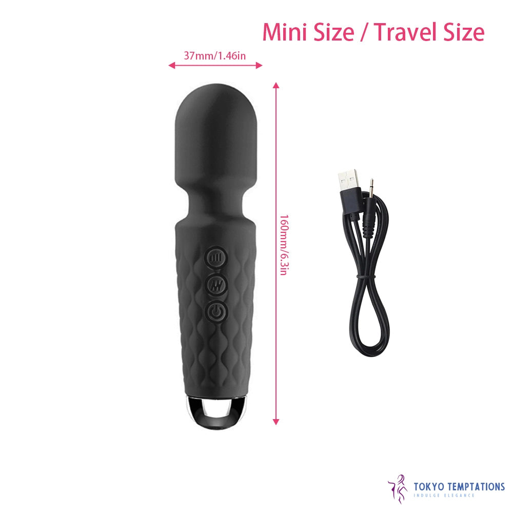 Rechargeable Clit Stimulator Mini Wand Vibrator Purple