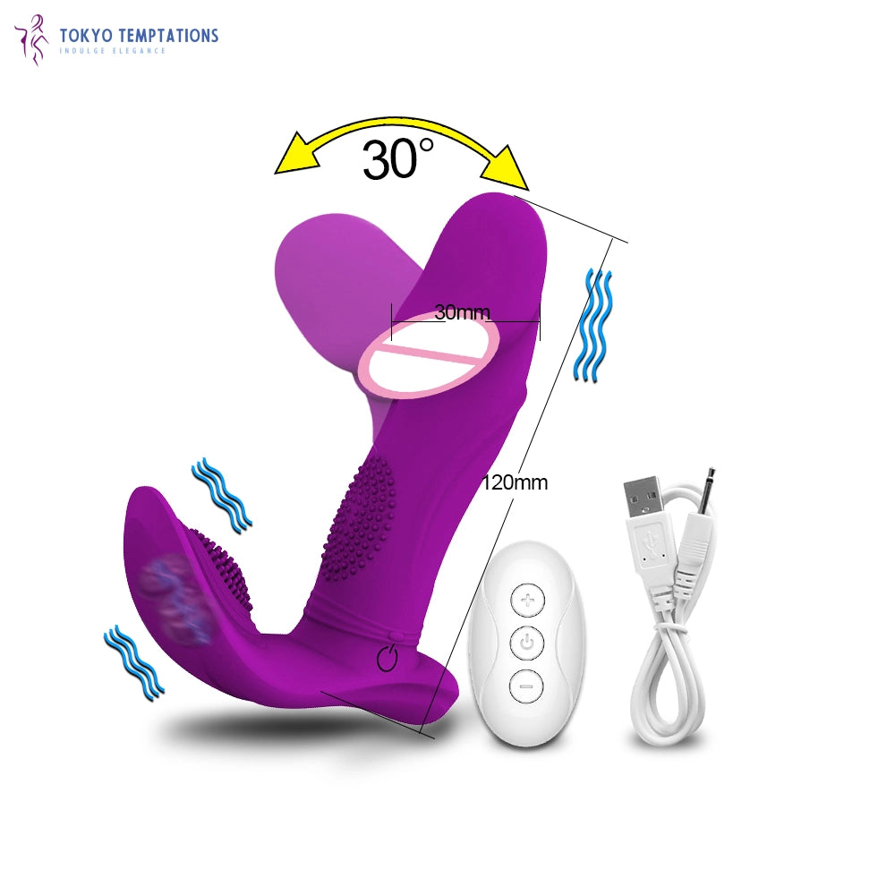 Wireless Clitoris Stimulator Wearable Vibrator Purple