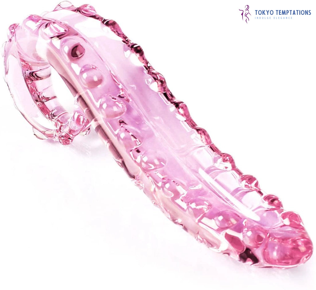 Premium Crystal Glass G-Spot Dildo - Intimate Stimulation Toy Pink