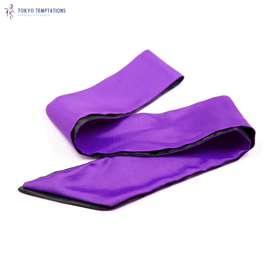 Seductive Silk Blindfold Erotic Sex Cosplay Handcuffs Purple