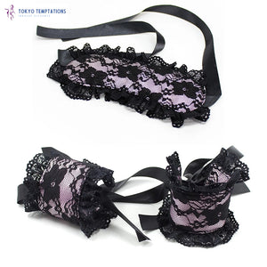 Sophisticated Lace Erotic Restraints Set Purple