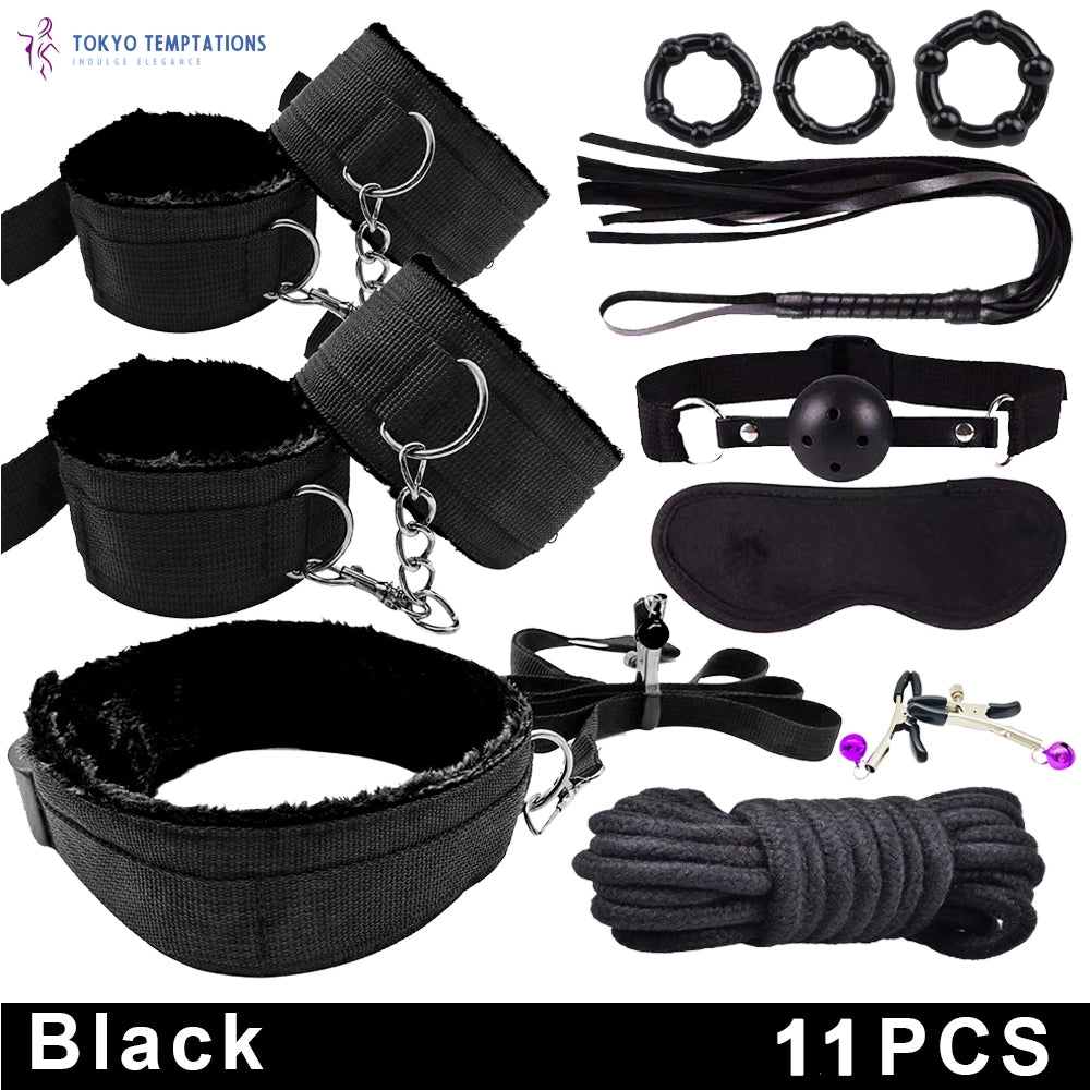 Exotic BDSM Bed Bondage Set Purple