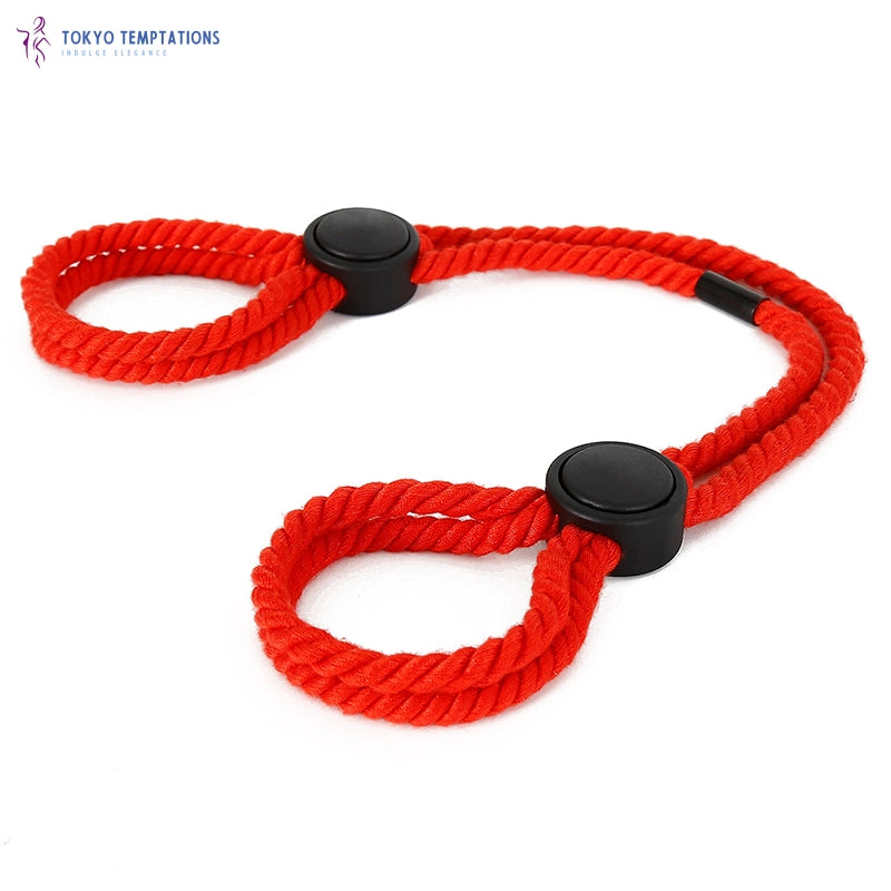 Sophisticated Cotton Rope Handcuffs Red