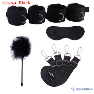 Premium BDSM Bondage 5 Pcs-set Black