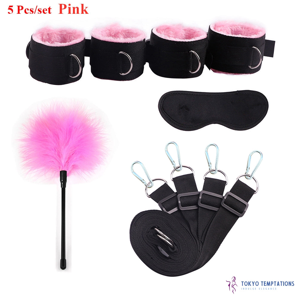 Premium BDSM Bondage 5 Pcs-set Black