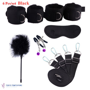 Premium BDSM Bondage 6 Pcs-set Black