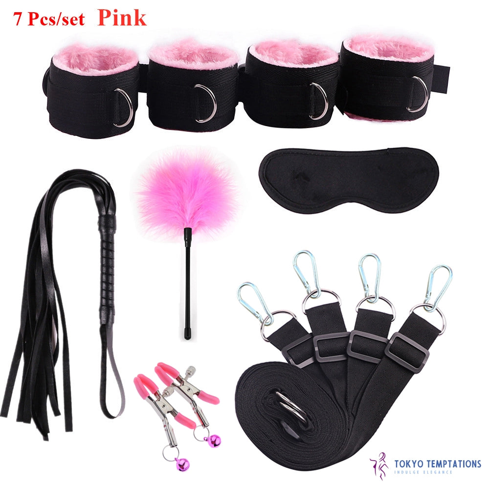 Premium BDSM Bondage 7 Pcs-set Pink