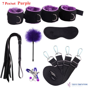 Premium BDSM Bondage 7 Pcs-set Purple