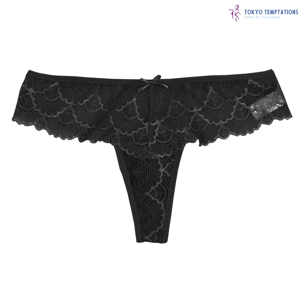 Sexy Lace T-Back 3D Embossed Underwear