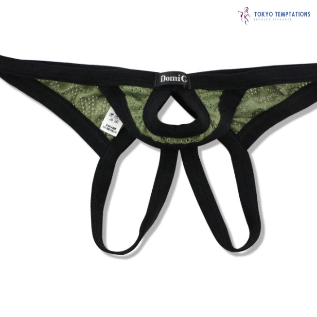 Sophisticated Men's Sexy Thong Underwear Green