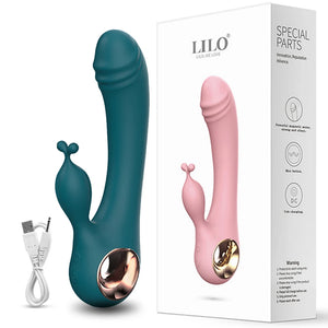 Rechargeable G Spot Rabbit Vibrator Green